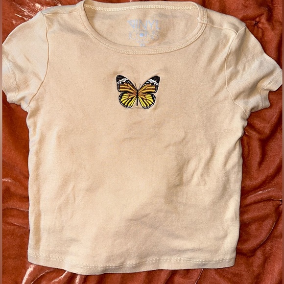 Vinyl Icons Tops - Women’s Vinyl Icons Butterfly Cropped Shirt